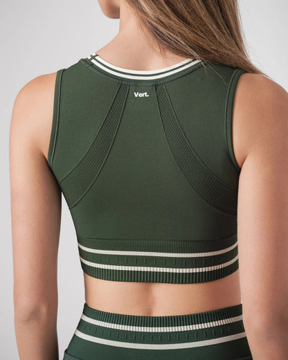 Ensemble Aryna Rétro Tennis &amp; Padel – Crème douce – Brassière Rembourrée + Jupe