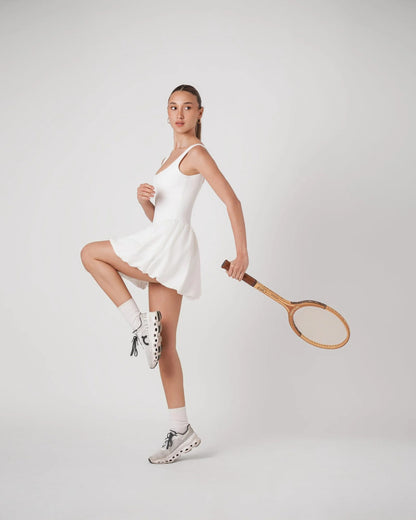 Robe Sofia avec short intégré – Blanc